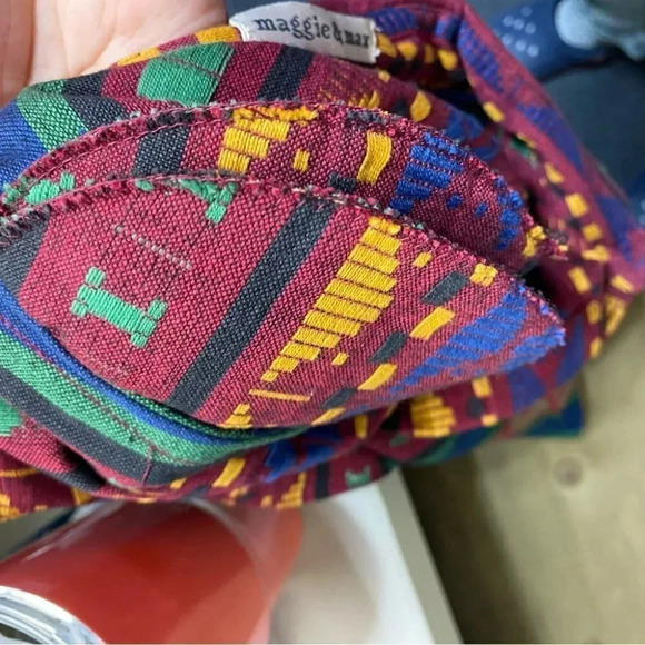 Maggie & Max L multicolor Aztec southwestern print button down‎ cotton shirt - Picture 5 of 6